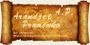 Aranđel Pramenko vizit kartica